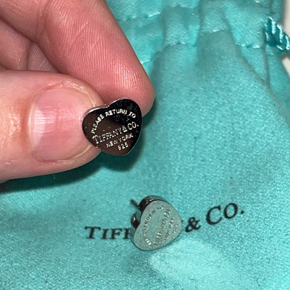 Small heart, Tiffany and Co stud earrings